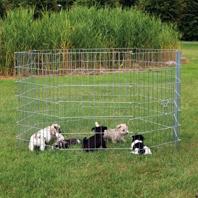 Trixie natura puppyren gegalvaniseerd metaal 8 panelen