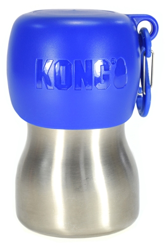 Kong h2o drinkfles rvs blauw