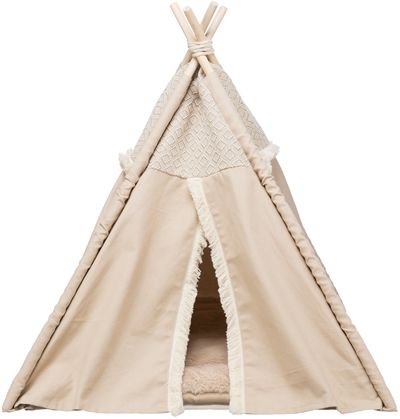 Trixie kattenmand tipi boho beige