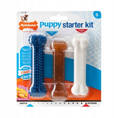 Nylabone puppy chew puppy starter kit chicken