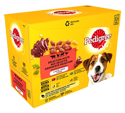 Pedigree multipack maaltijdzakjes favourites in gelei