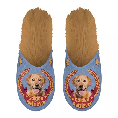 Pantoffel golden retriever lila / beige