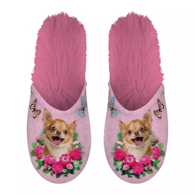 Pantoffel chihuahua roze