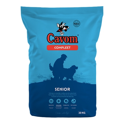 CAVOM Hondenvoeding Compleet Senior - Voor oudere honden - Lager eiwit - Glucosamine - 20 kg