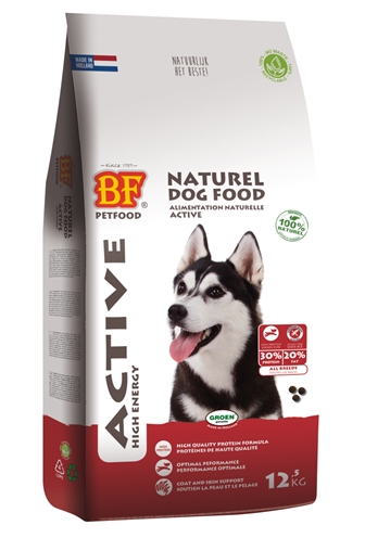 BF PETFOOD Hondenvoeding HIGH ENERGY voor actieve honden - 30% eiwit, 20% vet, extra vezels - 12,5 kg