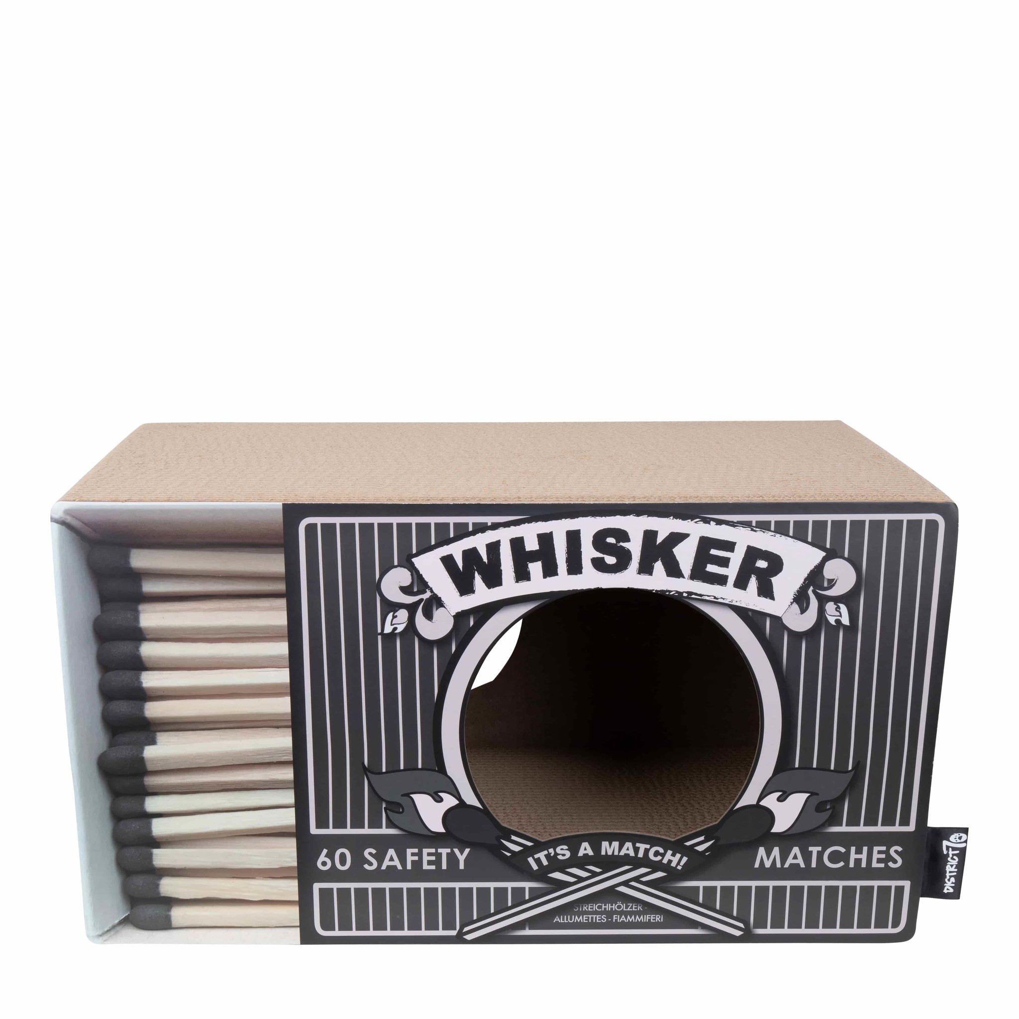 District 70 Krabmeubel WHISKER 55×29 cm - Wit/Zwart/Roze